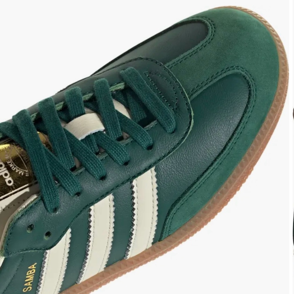 NWT Adidas Samba OG W Collegiate Green Cream White Sneakers Size Women’s 8 - Picture 6 of 16